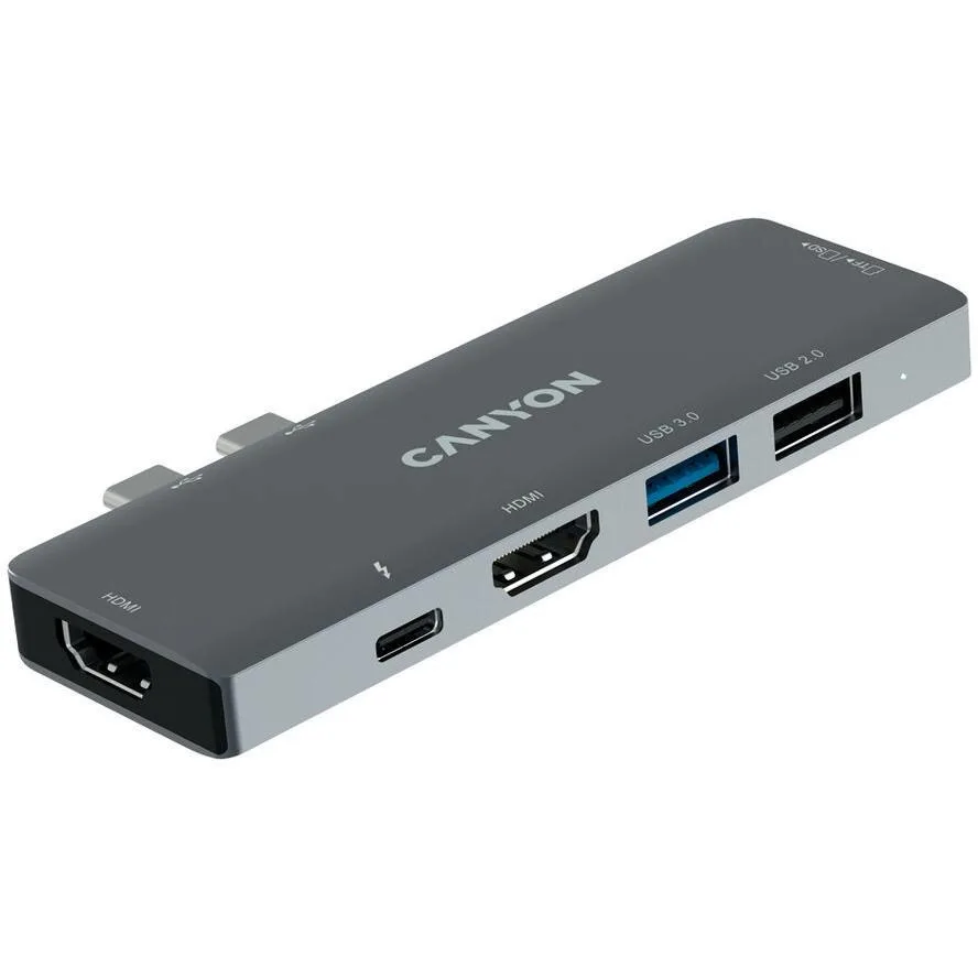 Canyon Docking Station με Διπλό USB-C HDMI 4K PD και σύνδεση 2 Οθονών Γκρι (CNS-TDS05B) Canyon Docking Station με Διπλό USB-C HDMI 4K PD και σύνδεση 2 Οθονών Γκρι (CNS-TDS05B) - Image 1