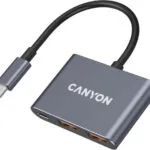 Canyon Hub 3 Θυρών USB 3.2 με σύνδεση USB-C Γκρι CNS-TDS3