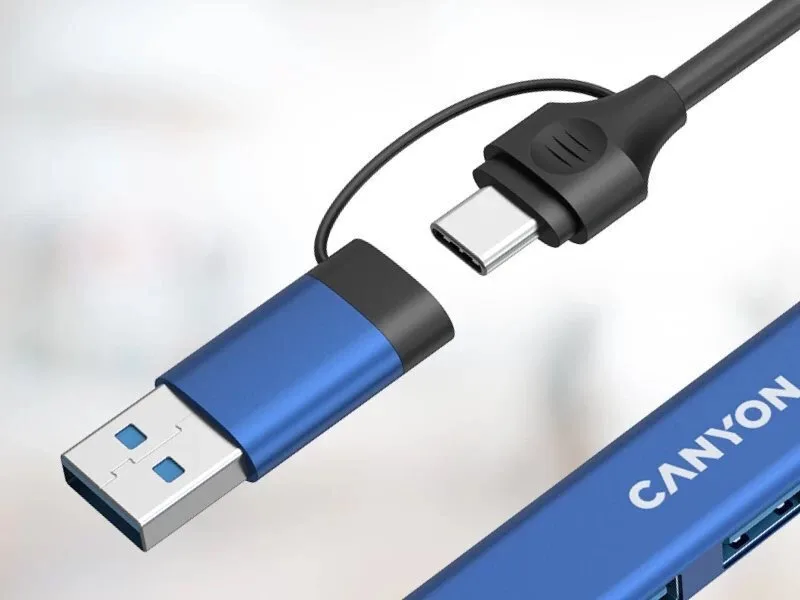 Canyon Hub 4 Θυρών USB 2.0 με σύνδεση USB-A Μπλε CNS-TDS02BL Canyon Hub 4 Θυρών USB 2.0 με σύνδεση USB-A Μπλε CNS-TDS02BL - Image 1