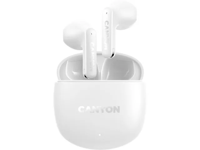 Canyon OnGo 13 Earbud Bluetooth Handsfree Ακουστικά με Θήκη Φόρτισης Λευκά Canyon OnGo 13 Earbud Bluetooth Handsfree Ακουστικά με Θήκη Φόρτισης Λευκά - Image 1