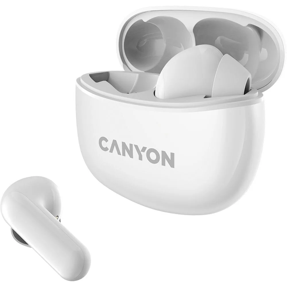 Canyon TWS-5 In-ear Bluetooth Handsfree Ακουστικά με Θήκη Φόρτισης Λευκά Canyon TWS-5 In-ear Bluetooth Handsfree Ακουστικά με Θήκη Φόρτισης Λευκά - Image 1