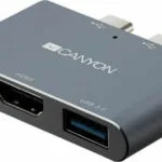 Canyon USB-C Docking Station με HDMI 4K PD Ασημί (CNS-TDS01DG)