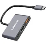 Canyon USB-C Docking Station με HDMI 4K PD Γκρι (CNS-TDS4)