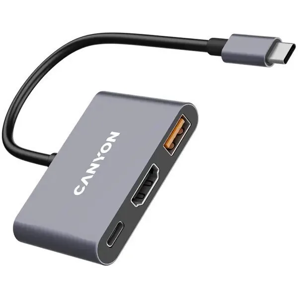 Canyon USB-C Docking Station με HDMI 4K PD Γκρι (CNS-TDS4) Canyon USB-C Docking Station με HDMI 4K PD Γκρι (CNS-TDS4) - Image 1