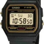 Casio Collection Ψηφιακό Ανδρικό Ρολόι Μπαταρίας με Μαύρο Καουτσούκ Λουράκι F-91WG-9Q