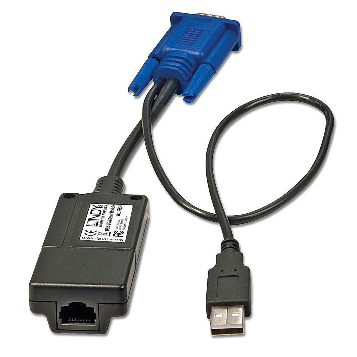Αντάπτορας Usb Vga Lindy 39634 Μαύρο Μπλε Αντάπτορας Usb Vga Lindy 39634 Μαύρο Μπλε - Image 1