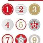 Ημερολόγιο Αντίστροφης Μέτρησης Herma Herma Decor Adventskalenderz.1-24 Rot Ø 2 Cm