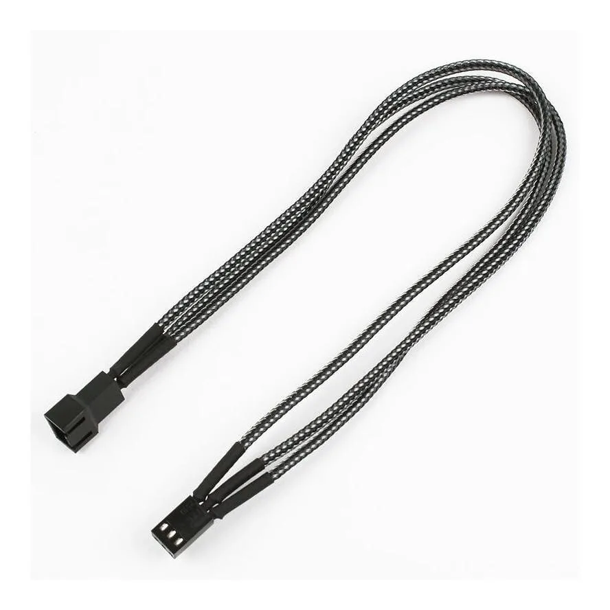 Καλώδιo Nanoxia 3-pin Extension 30 Cm Single Carbon Καλώδιo Nanoxia 3-pin Extension 30 Cm Single Carbon - Image 1