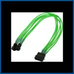 Καλώδιo Nanoxia 4-pin To 2 X 3-pin Single 30 Cm Neon-green