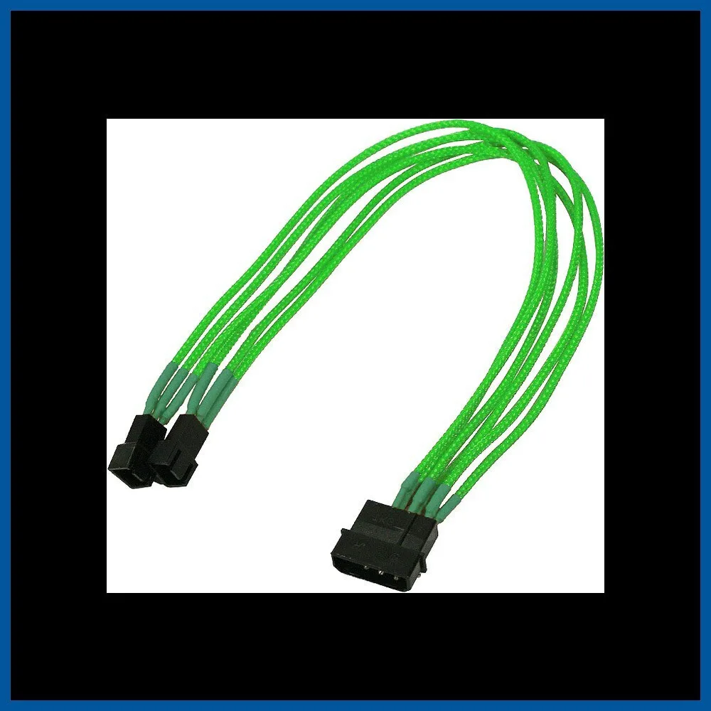 Καλώδιo Nanoxia 4-pin To 2 X 3-pin Single 30 Cm Neon-green Καλώδιo Nanoxia 4-pin To 2 X 3-pin Single 30 Cm Neon-green - Image 1