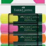 Μαρκαδόρος Υπογράμμισης Νέον 4 Χρώματα Faber Castell