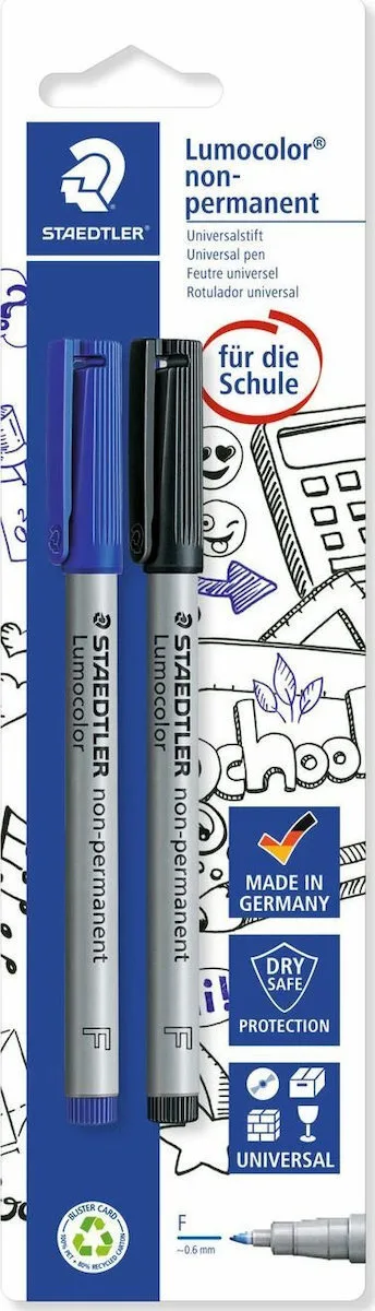 Μαρκαδόρος Staedtler Lumocolor 316 2 Τεμ Μαύρο Μπλε Μαρκαδόρος Staedtler Lumocolor 316 2 Τεμ Μαύρο Μπλε - Image 1