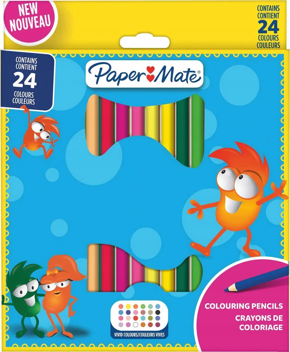 Μολύβια Ζωγραφικής Paper Mate Paper Mate Kids Colouring Bunt 24er M Blister Μολύβια Ζωγραφικής Paper Mate Paper Mate Kids Colouring Bunt 24er M Blister - Image 1
