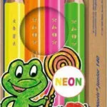 Μολύβια Staedtler Noris Junior Neon 4 Χρώματα + Ξύστρα