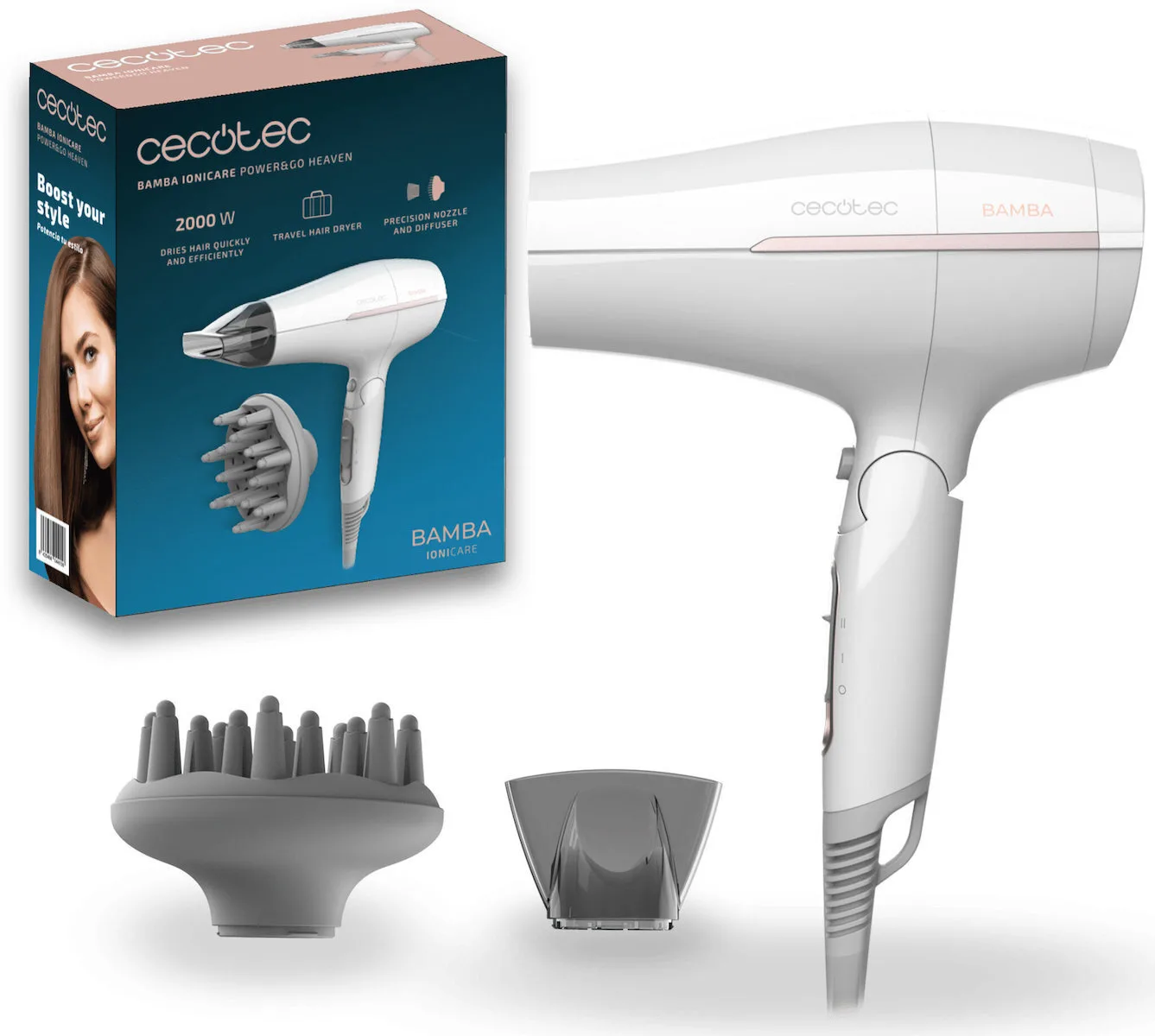 Cecotec Bamba Ionicare Πιστολάκι Μαλλιών Turbo με Φυσούνα 2000W Cecotec Bamba Ionicare Πιστολάκι Μαλλιών Turbo με Φυσούνα 2000W - Image 1