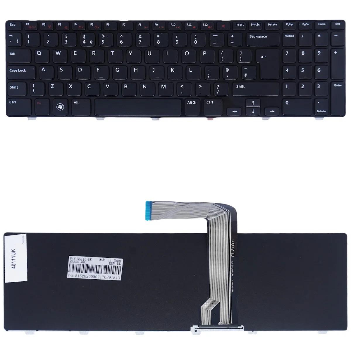 Πληκτρολόγιο Laptop Keyboard Dell Inspiron 15r N5110 5110 M5110 M511r 02wcp0 04dfcj 0p4r7v 0w3d4r 4dfcj 904ie07c01 9j.n0h82.k0u 9z.n5ysw.001 9z.n5ysw.00e 9z.n5ysw.00f 9z.n5ysw.00m 9z.n5ysw.00s Uk Black Κωδ.40111uk Πληκτρολόγιο Laptop Keyboard Dell Inspiron 15r N5110 5110 M5110 M511r 02wcp0 04dfcj 0p4r7v 0w3d4r 4dfcj 904ie07c01 9j.n0h82.k0u 9z.n5ysw.001 9z.n5ysw.00e 9z.n5ysw.00f 9z.n5ysw.00m 9z.n5ysw.00s Uk Black Κωδ.40111uk - Image 1