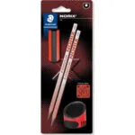 Σετ 2 Μολυβιών Staedtler Norix Hb Bk 100% Pefc Κόκκινο Μαύρο