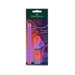 Σετ Μολύβια Sparkle Μωβ Γόμα & Ξύστρα 4 Τμχ Faber Castell