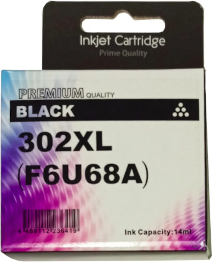 Συμβατό-hp No 302xl Black F6u68ae New Version Συμβατό-hp No 302xl Black F6u68ae New Version - Image 1