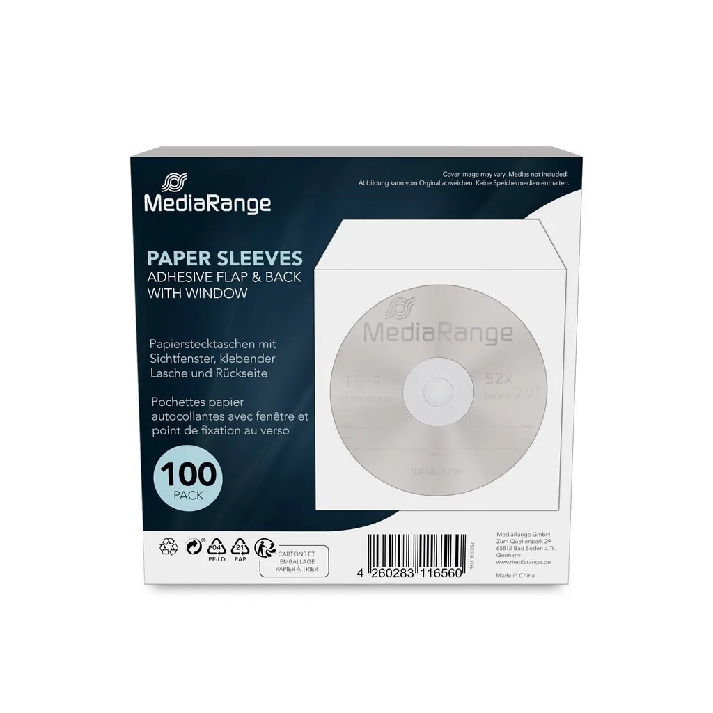 Φάκελοι Mediarange Paper Pockets Window Pack 100 Φάκελοι Mediarange Paper Pockets Window Pack 100 - Image 1