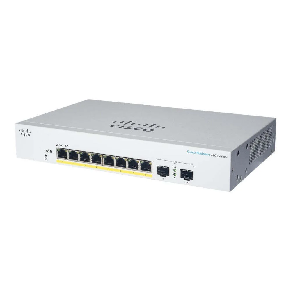 Cisco CBS220-8P-E-2G-EU Managed L2 PoE+ Switch με 8 Θύρες Ethernet και 2 SFP Θύρες Cisco CBS220-8P-E-2G-EU Managed L2 PoE+ Switch με 8 Θύρες Ethernet και 2 SFP Θύρες - Image 1