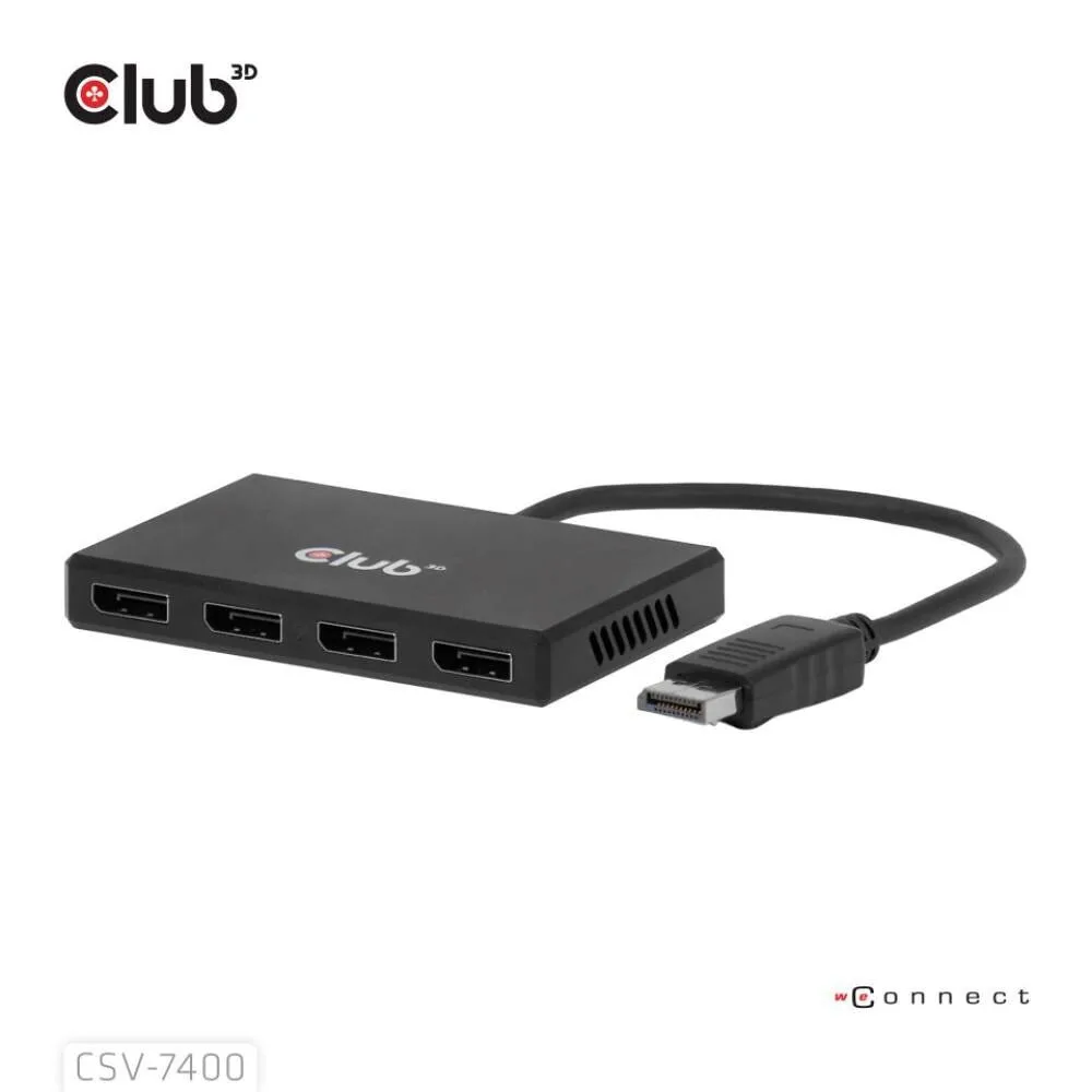 Club-3d Dp Hub Csv-7400 Displayport 1.4 Quad Monitor Mst 4x4k30hz Club-3d Dp Hub Csv-7400 Displayport 1.4 Quad Monitor Mst 4x4k30hz - Image 1
