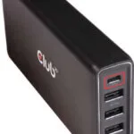 Club3D Βάση Φόρτισης με 4 Θύρες USB-A και Θύρα USB-C σε Μαύρο χρώμα (CAC-1903EU)