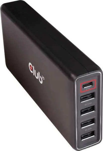 Club3D Βάση Φόρτισης με 4 Θύρες USB-A και Θύρα USB-C σε Μαύρο χρώμα (CAC-1903EU) Club3D Βάση Φόρτισης με 4 Θύρες USB-A και Θύρα USB-C σε Μαύρο χρώμα (CAC-1903EU) - Image 1