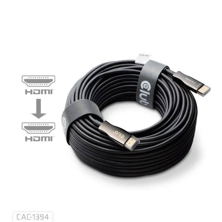 Club3D HDMI 2.1 Ultra High Speed 48Gbps 4K 120Hz HDR VRR Cable HDMI male - HDMI male 100m Μαύρο CAC-1394 Club3D HDMI 2.1 Ultra High Speed 48Gbps 4K 120Hz HDR VRR Cable HDMI male - HDMI male 100m Μαύρο CAC-1394 - Image 1
