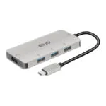 Club3D Hub 4 Θυρών USB 3.0 με σύνδεση USB-C Ασημί CSV-1547