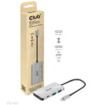 Club3D Hub 4 Θυρών USB 3.2 με σύνδεση USB-C Ασημί CSV-1543