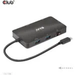 Club3D USB-C Docking Station με DisplayPort 4K PD Ethernet και συνδεση 2 Οθονών Μαύρο (CSV-1598)