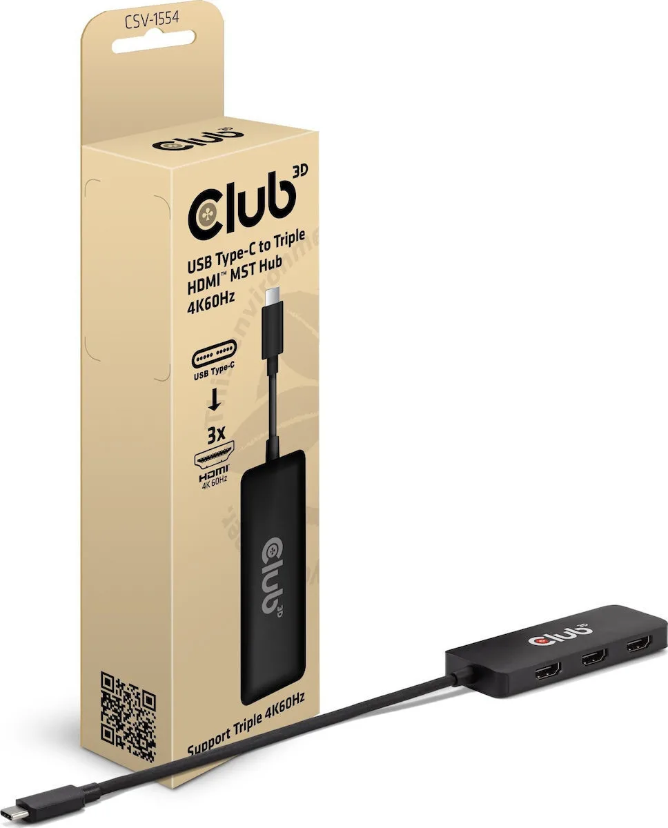 Club3D USB-C Docking Station με HDMI 4K και σύνδεση 3 Οθονών Μαύρο (CSV-1554) Club3D USB-C Docking Station με HDMI 4K και σύνδεση 3 Οθονών Μαύρο (CSV-1554) - Image 1