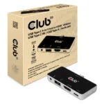 Club3D USB-C Docking Station με HDMI 4K PD Μαύρο (CSV-1591)