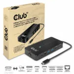 Club3D USB-C Docking Station με HDMI 4K PD Ethernet και συνδεση 2 Οθονών Μαύρο (CSV-1595)