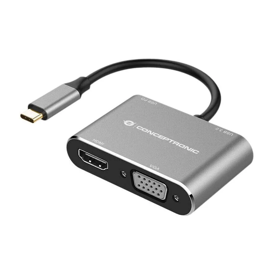 Conceptronic USB-C Docking Station με HDMI 4K PD Γκρι (DONN16G) Conceptronic USB-C Docking Station με HDMI 4K PD Γκρι (DONN16G) - Image 1
