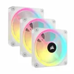 Corsair iCUE LINK QX120 Case Fan (2400rpm) με RGB Φωτισμό 3τμχ Λευκό
