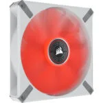 Corsair ML140 LED Elite Premium Case Fan (1600rpm / 82.9cfm) με Κόκκινο Φωτισμό και Σύνδεση 4-Pin PWM Λευκό