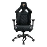 Cougar Titan Pro V2 Gold F Υφασμάτινη Καρέκλα Gaming με Ρυθμιζόμενα Μπράτσα Μαύρη