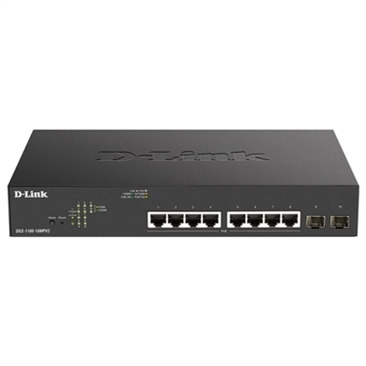 D-Link DGS-1100-10MPV2 Managed L2 PoE+ Switch με 8 Θύρες Gigabit (1Gbps) Ethernet και 2 SFP Θύρες D-Link DGS-1100-10MPV2 Managed L2 PoE+ Switch με 8 Θύρες Gigabit (1Gbps) Ethernet και 2 SFP Θύρες - Image 1