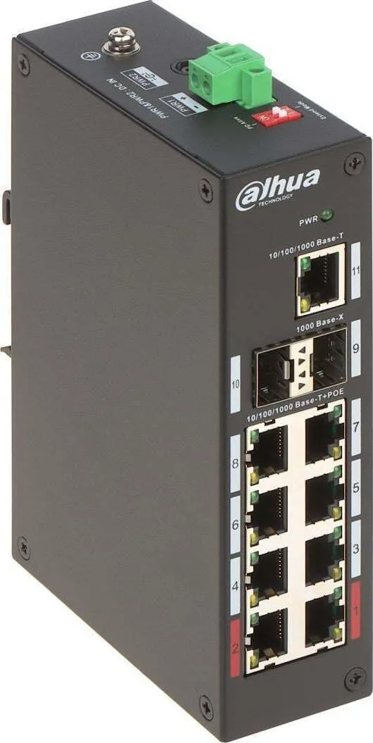 Dahua PFS3211-8GT-120-V2 Managed L2 PoE+ Switch με 8 Θύρες Gigabit (1Gbps) Ethernet Dahua PFS3211-8GT-120-V2 Managed L2 PoE+ Switch με 8 Θύρες Gigabit (1Gbps) Ethernet - Image 1
