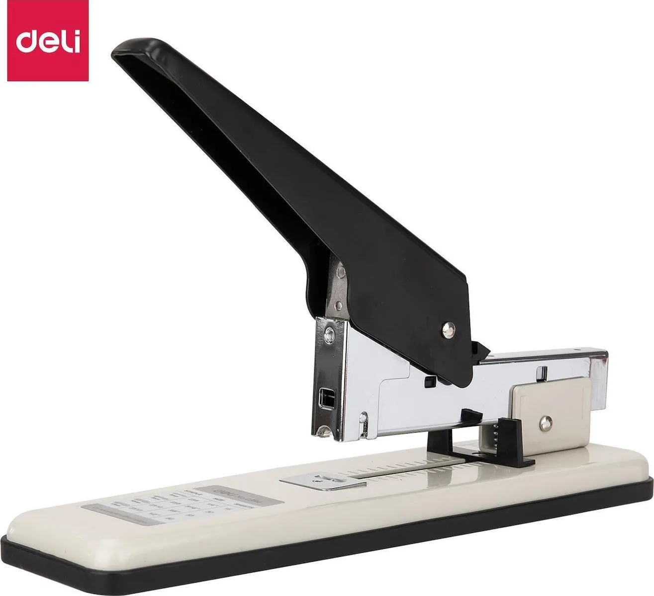 Deli Heavy Duty Stapler 394 Up To 100 Sheets Black 0394 Deli Heavy Duty Stapler 394 Up To 100 Sheets Black 0394 - Image 1