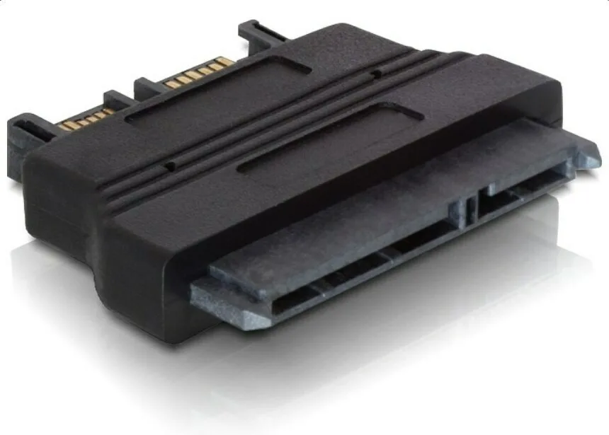 DeLock Adapter Slim SATA 13 pin to SATA 22 pin Μαύρο 61694 DeLock Adapter Slim SATA 13 pin to SATA 22 pin Μαύρο 61694 - Image 1