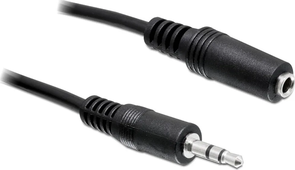 DeLock Καλώδιο Ήχου 3.5mm male - 3.5mm female Μαύρο 3m 84002 DeLock Καλώδιο Ήχου 3.5mm male - 3.5mm female Μαύρο 3m 84002 - Image 1