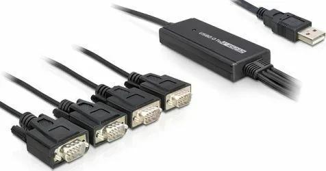 DeLock Καλώδιο USB 2.0 σε 4x RS232 9-pin male 1.4m DeLock Καλώδιο USB 2.0 σε 4x RS232 9-pin male 1.4m - Image 1