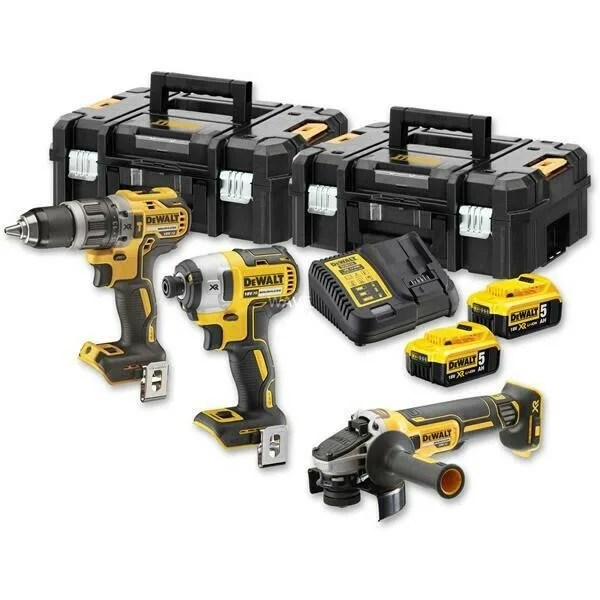DEWALT DCK384P2T Σετ Γωνιακός Τροχός, Μπουλονόκλειδο & Σκαπτικό Brushless 18V με 2 Μπαταρίες 5Ah και Θήκη DEWALT DCK384P2T Σετ Γωνιακός Τροχός, Μπουλονόκλειδο & Σκαπτικό Brushless 18V με 2 Μπαταρίες 5Ah και Θήκη - Image 1