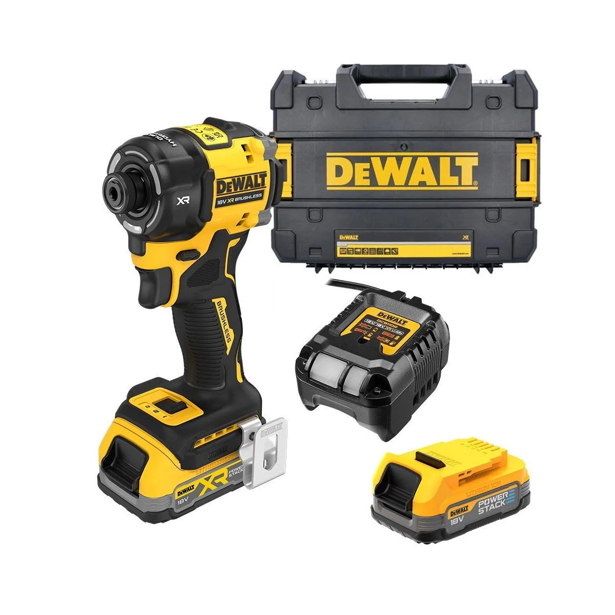 DEWALT Powerstack Παλμικό Κατσαβίδι Μπαταρίας Brushless 18V DEWALT Powerstack Παλμικό Κατσαβίδι Μπαταρίας Brushless 18V - Image 1