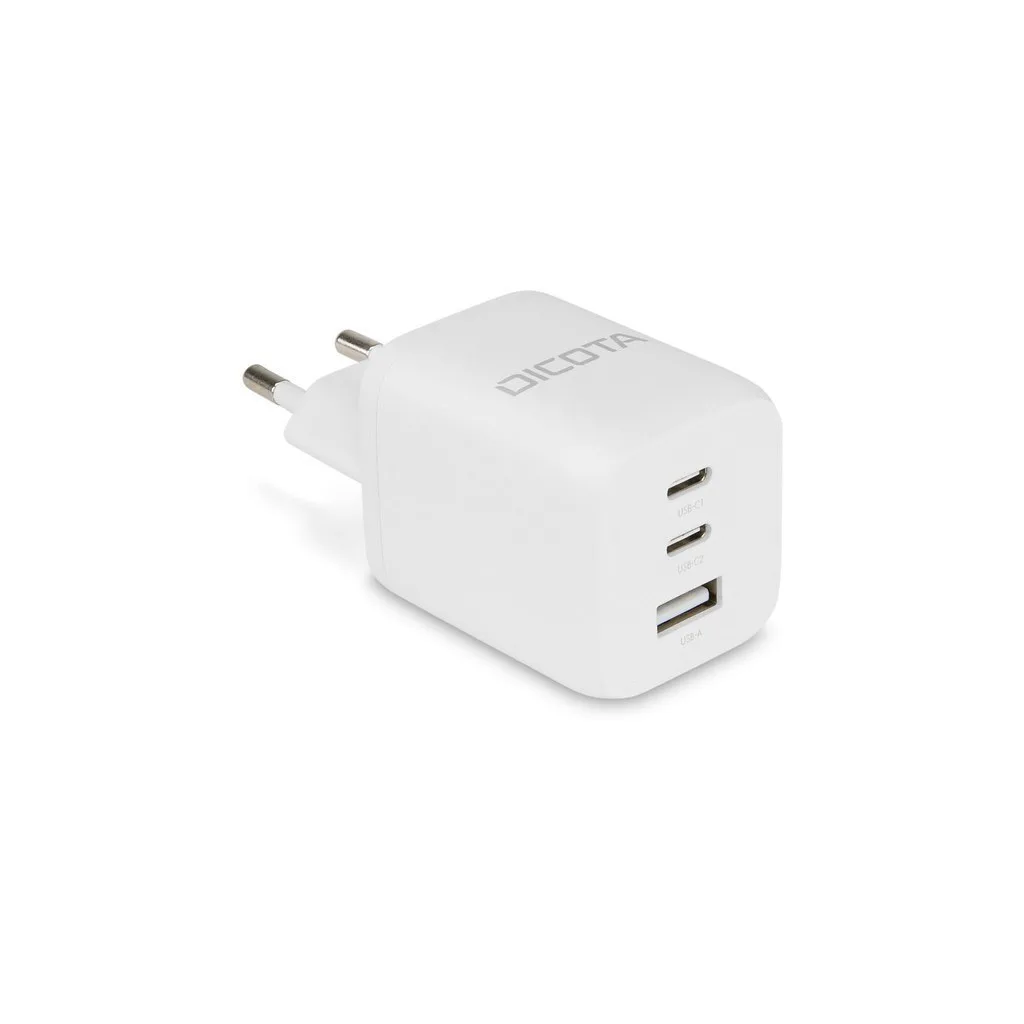 Dicota Φορτιστής Χωρίς Καλώδιο GaN με Θύρα USB-A και 2 Θύρες USB-C 65W Λευκός (D32054) Dicota Φορτιστής Χωρίς Καλώδιο GaN με Θύρα USB-A και 2 Θύρες USB-C 65W Λευκός (D32054) - Image 1