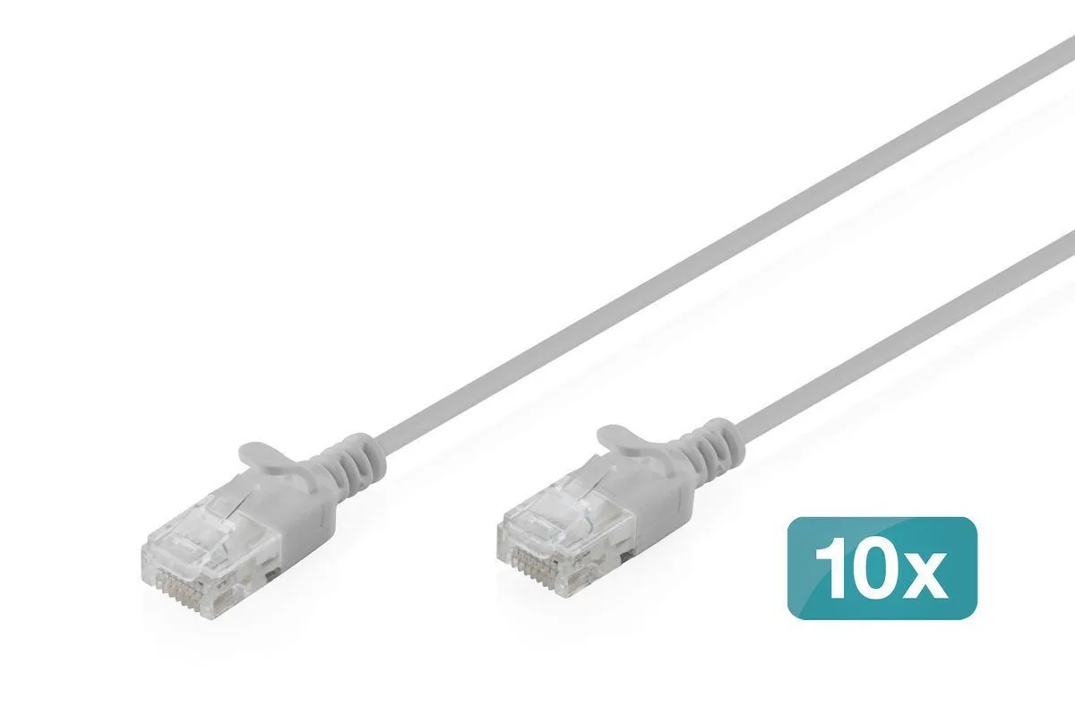 Digitus Direct Attach Copper Cat.6 (Gigabit) Καλώδιο Δικτύου Ethernet 2m Γκρι 10τμχ DK-1618-020S-10 Digitus Direct Attach Copper Cat.6 (Gigabit) Καλώδιο Δικτύου Ethernet 2m Γκρι 10τμχ DK-1618-020S-10 - Image 1