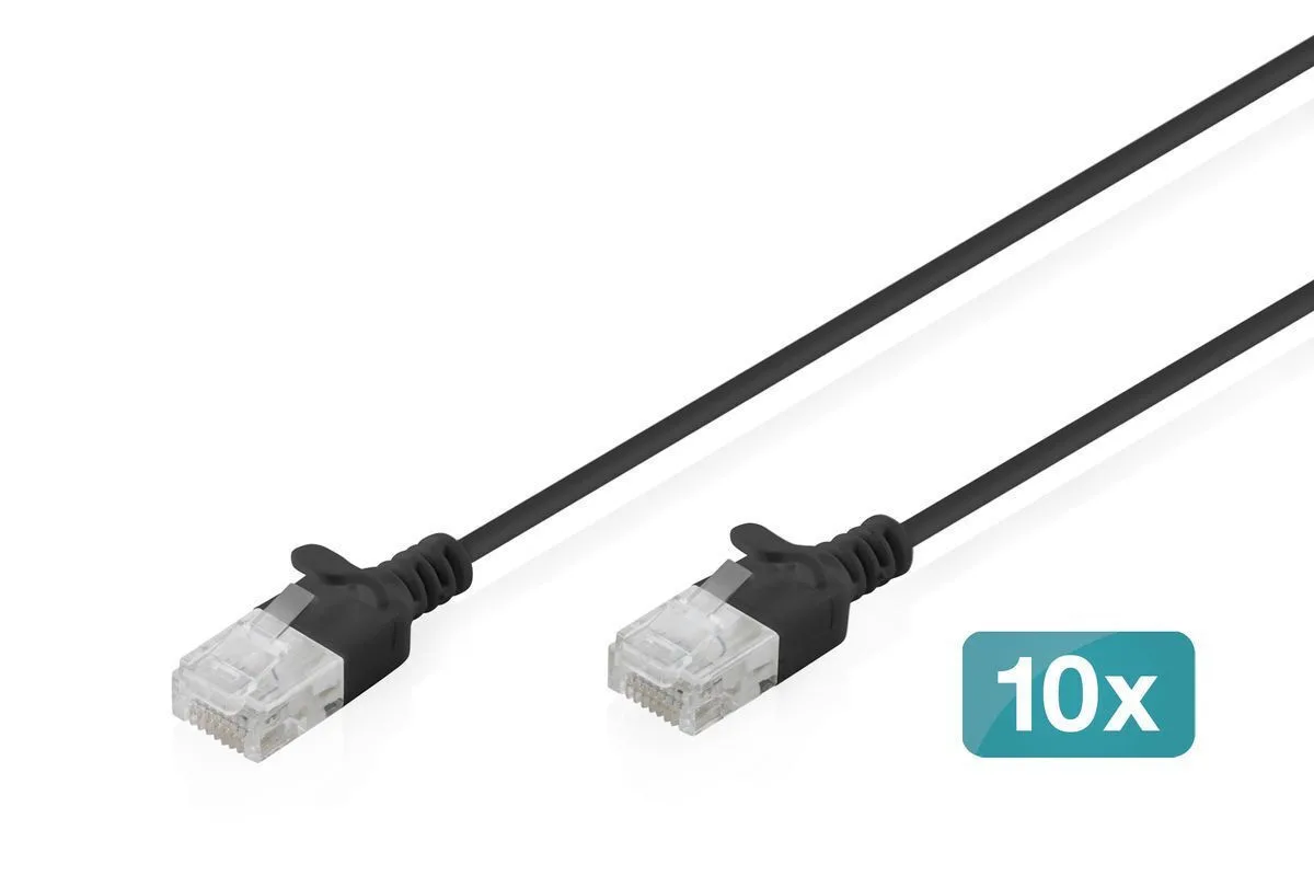 Digitus Direct Attach Copper Cat.6 (Gigabit) Καλώδιο Δικτύου Ethernet 2m Μαύρο 10τμχ DK-1618-020S-BL-10 Digitus Direct Attach Copper Cat.6 (Gigabit) Καλώδιο Δικτύου Ethernet 2m Μαύρο 10τμχ DK-1618-020S-BL-10 - Image 1